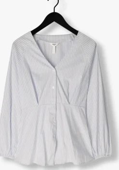 blauwe object blouses objtutta sculpture fit ls shirt d div