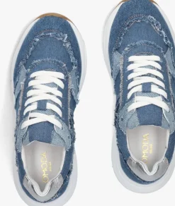 blauwe omoda lage sneakers cibel
