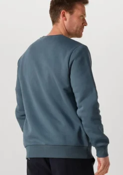 blauwe peak performance sweater original small logo crew men