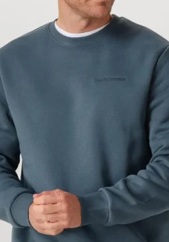 blauwe peak performance sweater original small logo crew men