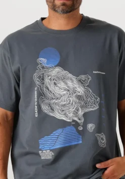 blauwe peak performance t-shirt m graphic tee