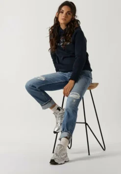 blauwe peak performance trui w original hood