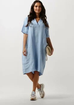 blauwe penn & ink midi jurk s24z665ltd