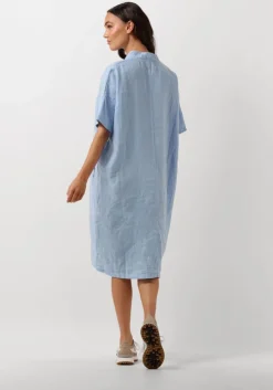 blauwe penn & ink midi jurk s24z665ltd