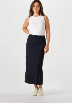 blauwe penn & ink midirok skirt