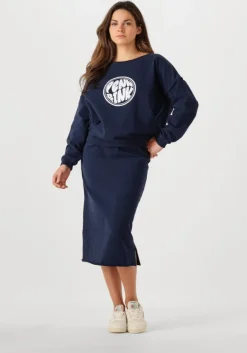 blauwe penn & ink midirok skirt