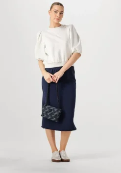 blauwe penn & ink midirok skirt