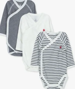 blauwe petit bateau rompers 3 bodies naiss ml
