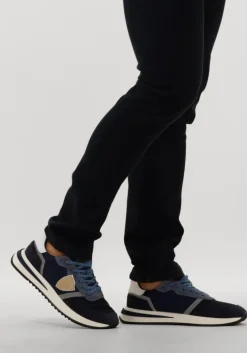 blauwe philippe model lage sneakers tropez 2.1 low