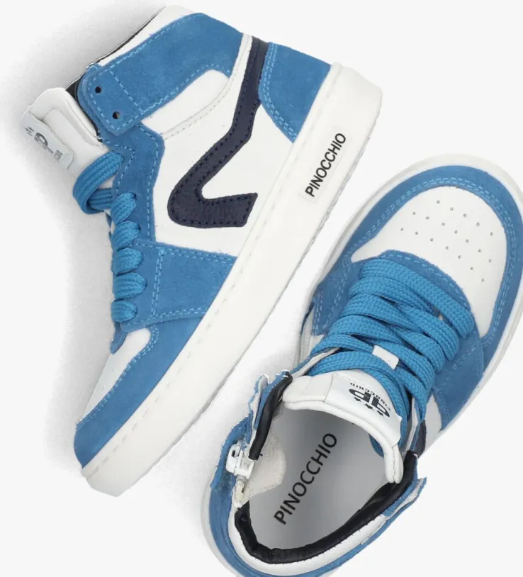 blauwe pinocchio hoge sneakers p1665