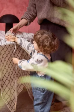 blauwe play up sweater printed jersey sweater