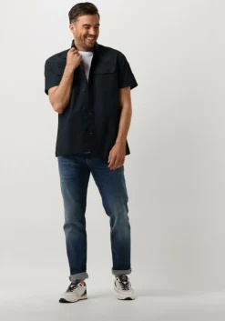 blauwe pme legend casual overhemd short sleeve shirt ctn ottoman