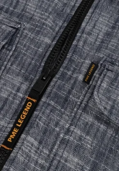 blauwe pme legend overshirts long sleeve shirt 2 tone slub