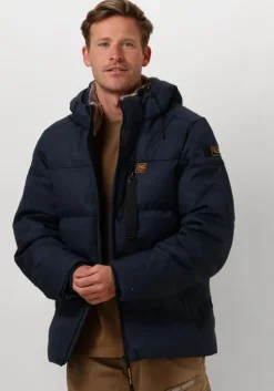blauwe pme legend parka's semi long jacket yetcraft melange twill