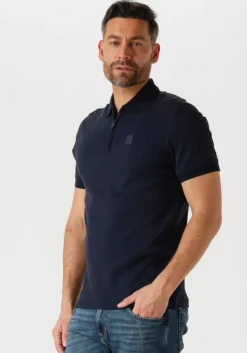 blauwe pme legend polo short sleeve polo interlock melange zip