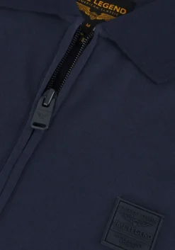 blauwe pme legend polo short sleeve polo interlock melange zip