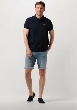 blauwe pme legend polo short sleeve polo jacquard jersey