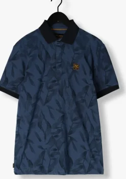 blauwe pme legend polo two tone pique printed