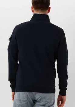 blauwe pme legend trui half zip collar interlock jersey