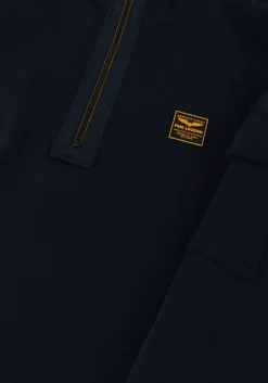 blauwe pme legend trui half zip collar interlock jersey