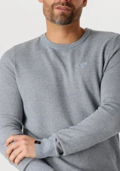 blauwe pme legend trui r-neck cotton modal