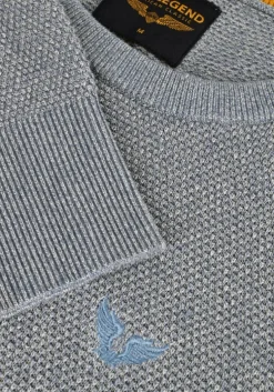 blauwe pme legend trui r-neck cotton modal