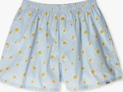 blauwe pockies boxershorts blue flowers