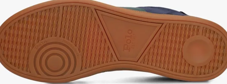 blauwe polo ralph lauren lage sneakers heritage area