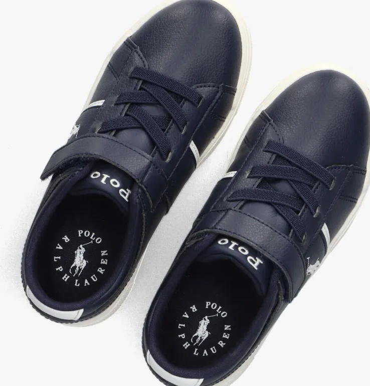 blauwe polo ralph lauren lage sneakers frazier ps
