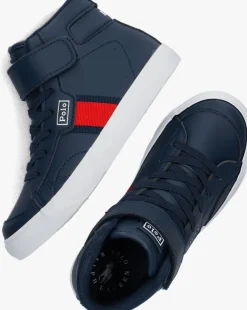blauwe polo ralph lauren hoge sneakers gervin mid ps