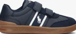 blauwe polo ralph lauren lage sneakers heritage court lll ez t-toe