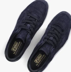 blauwe polo ralph lauren lage sneakers polo court