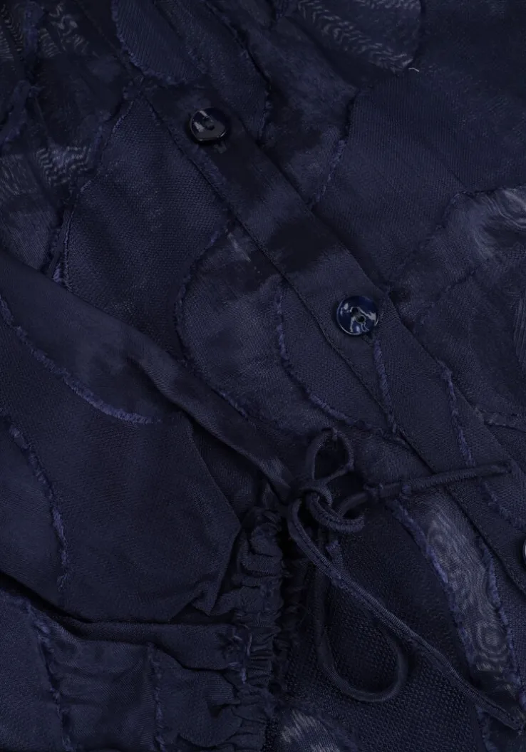 blauwe pom amsterdam blouses jaqcuard midnight blue