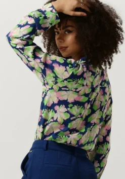 blauwe pom amsterdam blouses mila lilies blue blouse