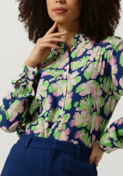 blauwe pom amsterdam blouses mila lilies blue blouse