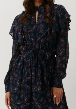 blauwe pom amsterdam mini jurk dress 7093