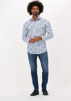 blauwe porto milano klassiek overhemd porto