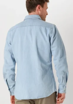 blauwe profuomo overshirts overshirt denim light