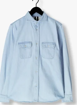 blauwe profuomo overshirts overshirt denim light