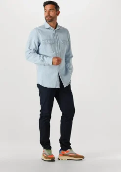 blauwe profuomo overshirts overshirt denim light