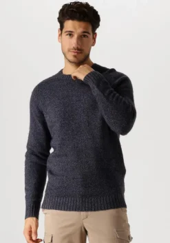 blauwe profuomo trui pullover crew neck