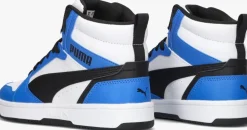 blauwe puma hoge sneakers rebound v6 mid