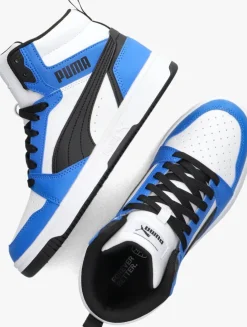 blauwe puma hoge sneakers rebound v6 mid