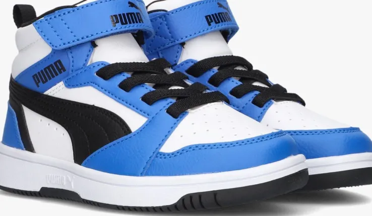 blauwe puma hoge sneakers rebound v6 mid