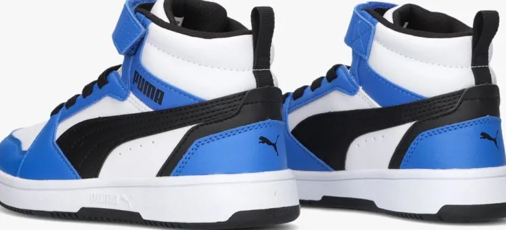 blauwe puma hoge sneakers rebound v6 mid