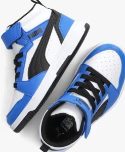 blauwe puma hoge sneakers rebound v6 mid