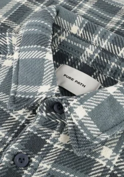 blauwe pure path overshirt regular fit shirts over201