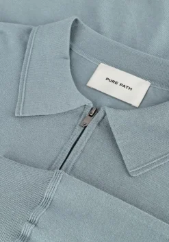 blauwe pure path polo regular fit knitwear polo806