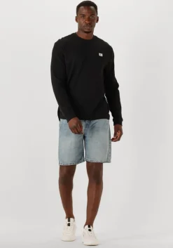 blauwe pure path shorts the owen regular fit denim shorts