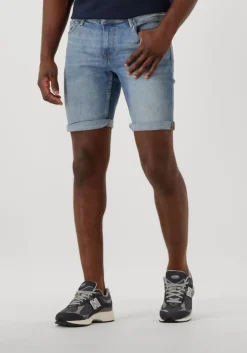 blauwe pure path shorts the steve skinny fit denim shorts